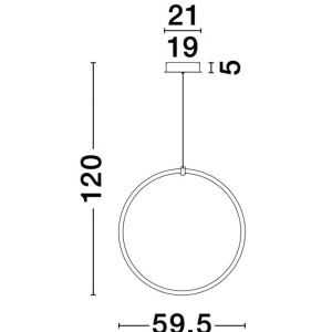 Lustra LED dimabila design circular GIRDINO 59,5cm 90914 universul-luminii.ro