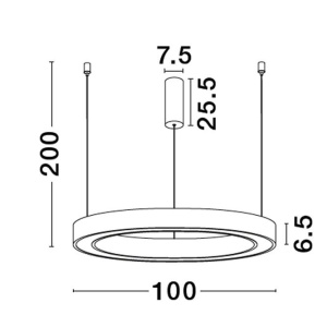 Lustra LED dimabila design circular PERTINO D-48cm - Img 4
