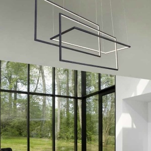 Lustra LED dimabila design modern Metric white 49514 universul-luminii.ro