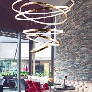 Lustra LED dimabila design modern Wheel 3 auriu 69954 universul-luminii.ro