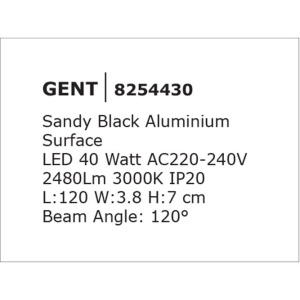Lustra LED liniara GENT 120cm, negru 98354 universul-luminii.ro
