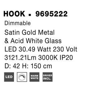 Lustra LED moderna cu 5 Pendule design elegant HOOK - Img 11