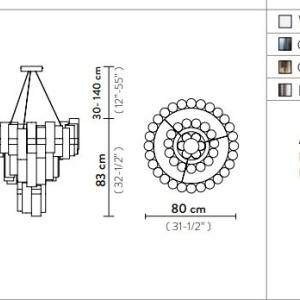 Lustra LED moderna design Art Deco realizata manual LA LOLLO XL White 124884 universul-luminii.ro