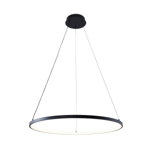 Lustra LED moderna design circular BRENO negru 60cm - Img 1