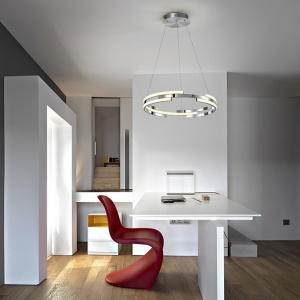 Lustra LED moderna design circular Ciclos crom - Img 2