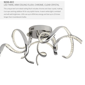 Lustra LED moderna design cromat Twirls 38W 9233-3CC SRT - Img 5