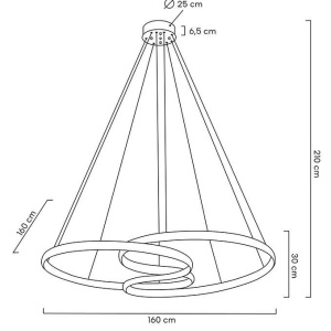 Lustra LED moderna design deosebit CHARMES 160A crom - Img 6