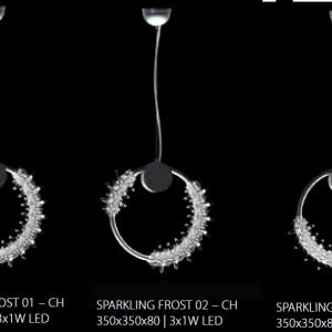 Lustra LED moderna Vision design LUX cristal SPARKLING FROST 35cm 44914 universul-luminii.ro