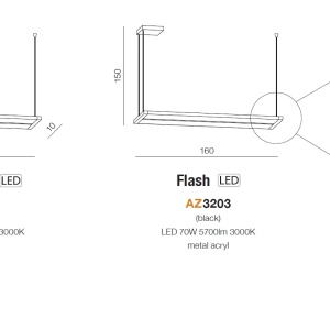 Lustra LED reglabila design modern Flash 130 96764 universul-luminii.ro