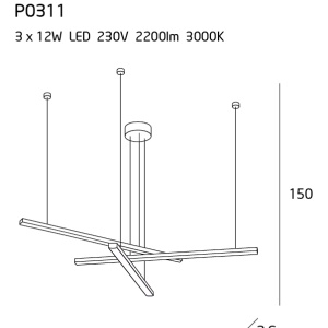 Lustra LED reglabila design modern TRIO P0311 MX 71614 universul-luminii.ro
