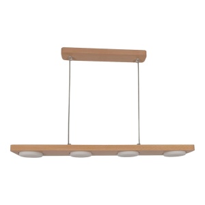 Lustra LED rustica fabricata manual din lemn OKIO 4L - Img 3