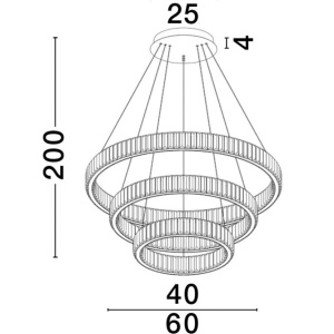 Lustra LED suspendata cristal design elegant AURELIA 92W - Img 10