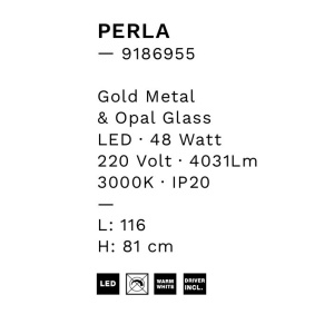 Lustra LED suspendata, deosebita design lux PERLA 147614 universul-luminii.ro