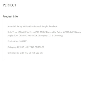 Lustra LED suspendata design circular PERFECT 60cm alba CCT Dimmable - Img 2