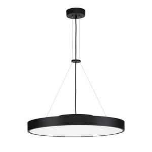 Lustra LED suspendata design circular PERFECT 60cm negru CCT Dimmable - Img 1
