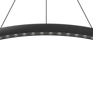 Lustra LED suspendata design circular XL RIUMAR negru - Img 5