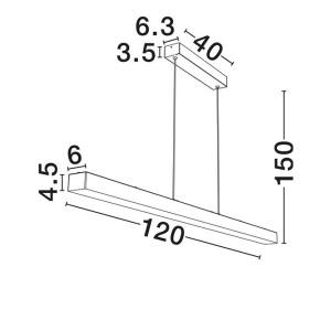 Lustra LED suspendata design decorativ VASTER L-120cm - Img 4