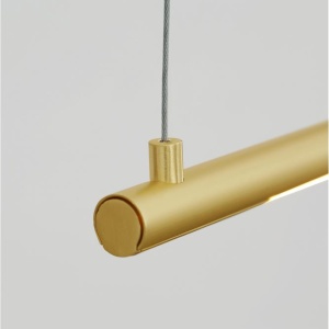 Lustra LED suspendata design liniar ELETTRA auriu, L-120cm - Img 6