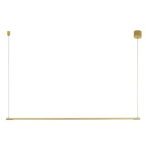 Lustra LED suspendata design liniar ELETTRA auriu, L-120cm - Img 1
