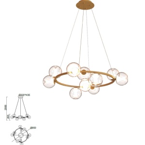 Lustra LED suspendata design modern ANDROMEDA - Img 3