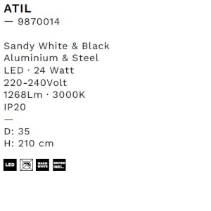 Lustra LED suspendata design modern ATIL D-35cm - Img 7