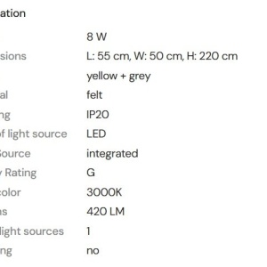 Lustra LED suspendata design modern Carbon galben 238924 universul-luminii.ro