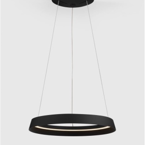Lustra LED suspendata design modern circular ORMI negru D-45cm - Img 4