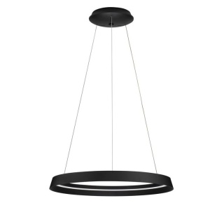 Lustra LED suspendata design modern circular ORMI negru - Img 1