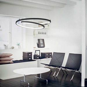 Lustra LED suspendata design modern circular Oz sp d80 dali neagra - Img 2