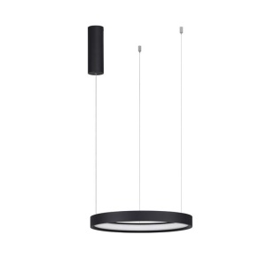 Lustra LED suspendata design modern circular PERRINE D-40cm neagra - Img 1