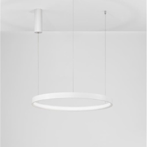 Lustra LED suspendata design modern circular PERRINE D-60cm alba 68444 universul-luminii.ro