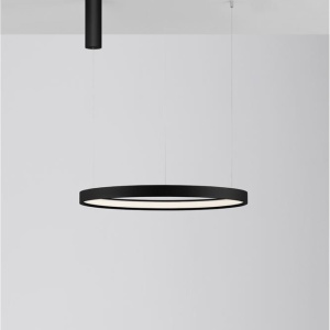 Lustra LED suspendata design modern circular PERRINE D-60cm neagra 175734 universul-luminii.ro