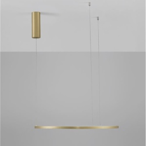 Lustra LED suspendata design modern circular TARQUIN D-60cm aurie - Img 8