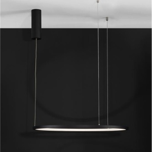 Lustra LED suspendata design modern circular TARQUIN D-60cm negru 108974 universul-luminii.ro