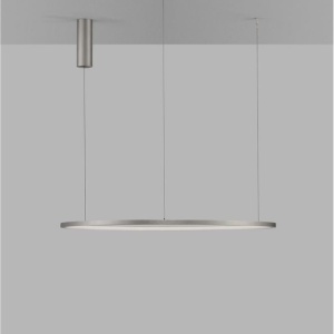 Lustra LED suspendata design modern circular TARQUIN D-80cm argintie - Img 6