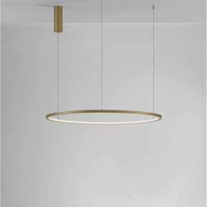 Lustra LED suspendata design modern circular TARQUIN D-80cm aurie - Img 4