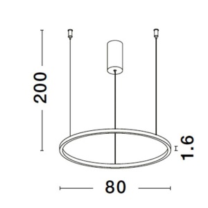 Lustra LED suspendata design modern circular TARQUIN D-80cm aurie - Img 8