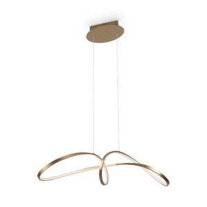 Lustra LED suspendata, design modern Curve auriu - Img 3
