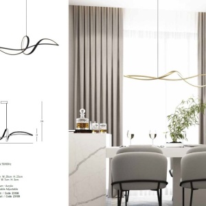 Lustra LED suspendata design modern decorativ Minimal negru 153404 universul-luminii.ro