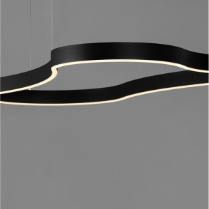 Lustra LED suspendata design modern DUSSA negru, 120x66cm 245704 universul-luminii.ro