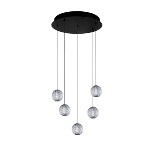 Lustra LED suspendata design modern EDEM 5 BK - Img 1