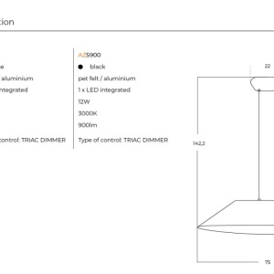 Lustra LED suspendata design modern FELMAN CBK 143764 universul-luminii.ro
