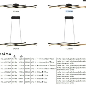 Lustra LED suspendata design modern Geronimo negru 221584 universul-luminii.ro