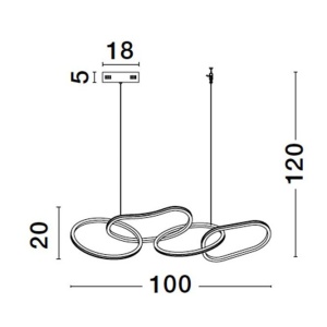 Lustra LED suspendata design modern GIRISH 50W 205334 universul-luminii.ro