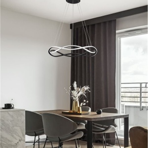 Lustra LED suspendata design modern JINAL Black 45cm 121714 universul-luminii.ro