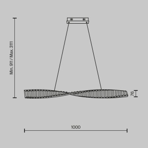 Lustra LED suspendata design modern Krone 100cm 226754 universul-luminii.ro