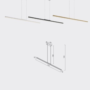 Lustra LED suspendata design modern liniar LINEAL negru MA-8960 - Img 2