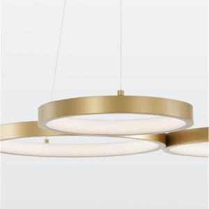 Lustra LED suspendata design modern MAGNUS R3 aurie - Img 8