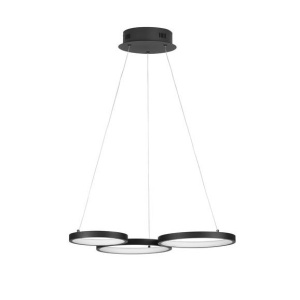 Lustra LED suspendata design modern MAGNUS R3 neagra - Img 1