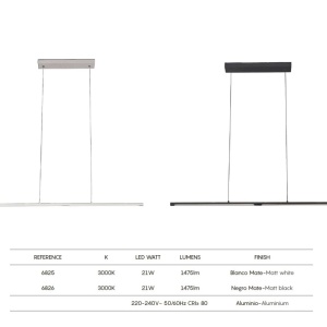Lustra LED suspendata design modern minimalist TORCH alba - Img 3